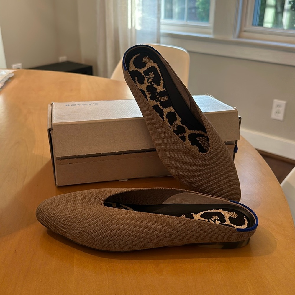 Rothy’s Almond Demi Loafer Shoes, Portobello, Size 7, New in Box